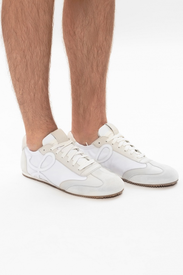 loewe beige & navy ballet runner sneakers